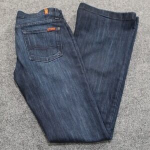 7 For All Mankind Dark Blue Boot Cut Jeans